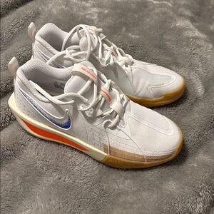 Nike White and Orange Sneakers